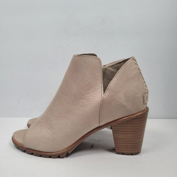 Sorel Nadia Women's Tan Leather Heeled Ankle Boots NL2844-251 US Size 9.5 - Picture 2 of 9